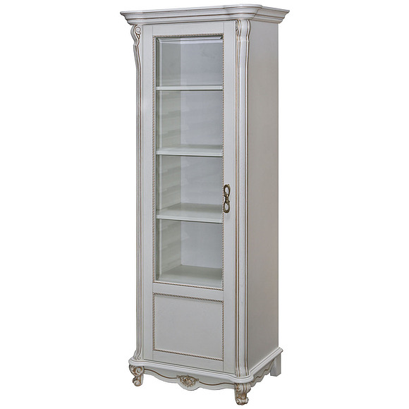 Шкаф «Алези 8/1» П350.23-01, Цвет: Слоновая кость с золочением