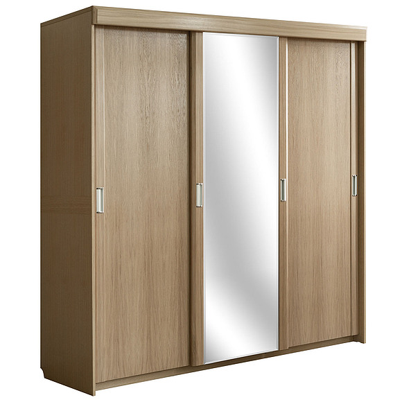 Шкаф-купе 3д «Лайма 1602-01» БМ661, Цвет: Дуб разбеленный