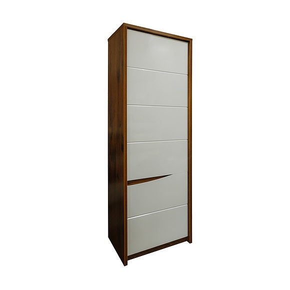 Шкаф «Монако» П510.12-1, Материал: каркас без подсветки, Цвет: Дуб Саттер+Белый глянец