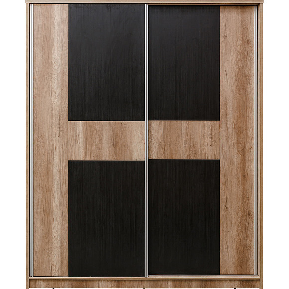 Шкаф-купе «Брауни» П043.101, Цвет: Дуб Каньон+чёрный