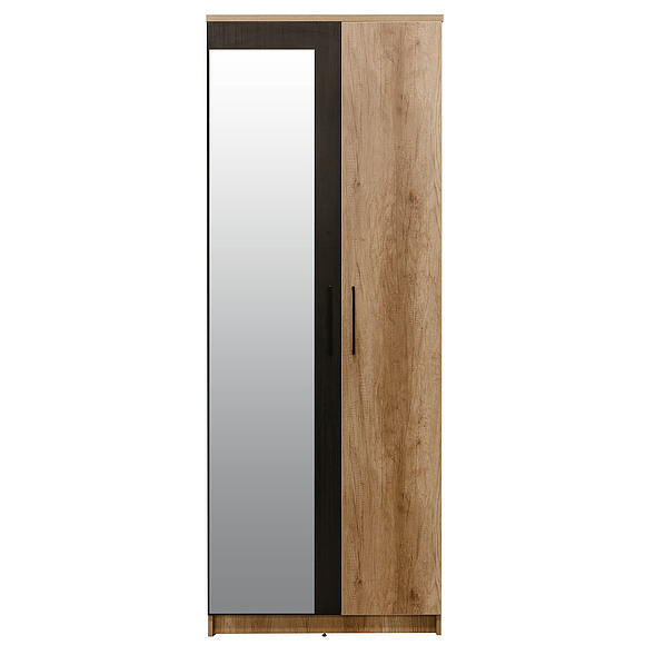 Шкаф «Брауни» П043.1073, Цвет: Дуб Каньон+чёрный (shkaf_brauni_p043_1073.jpg) Шкаф «Брауни» П043.1073, Цвет: Дуб Каньон+чёрный