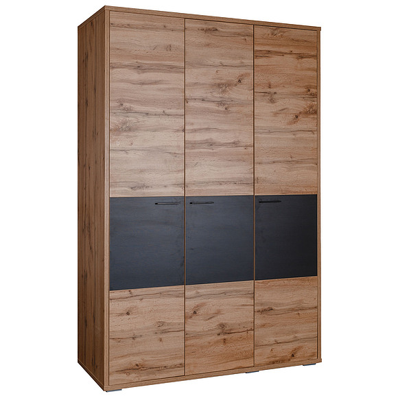 Шкаф для одежды «Блэквуд» П558.14, Цвет: Дуб Вотан + чёрный