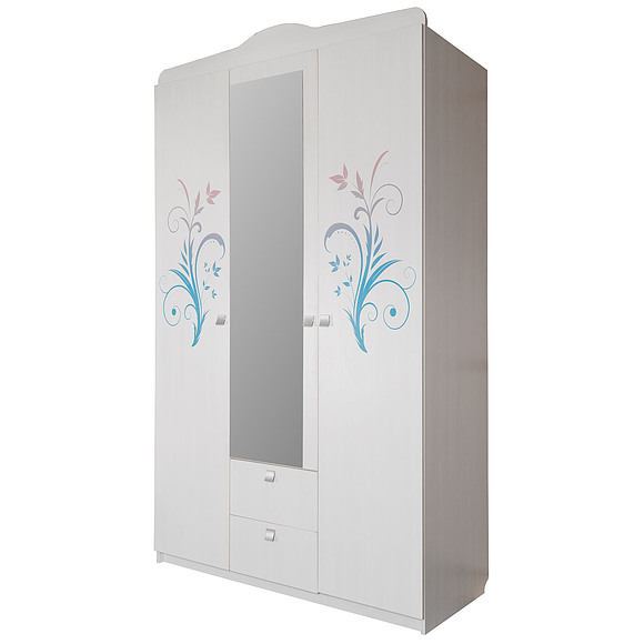 Шкаф для одежды «Соната» П439.06ZД15, Цвет: Принт «Цветок»