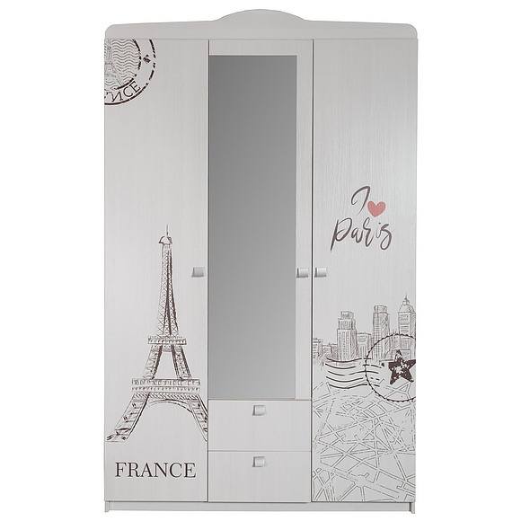 Шкаф для одежды «Соната» П439.06ZД15, Цвет: Принт «Париж»