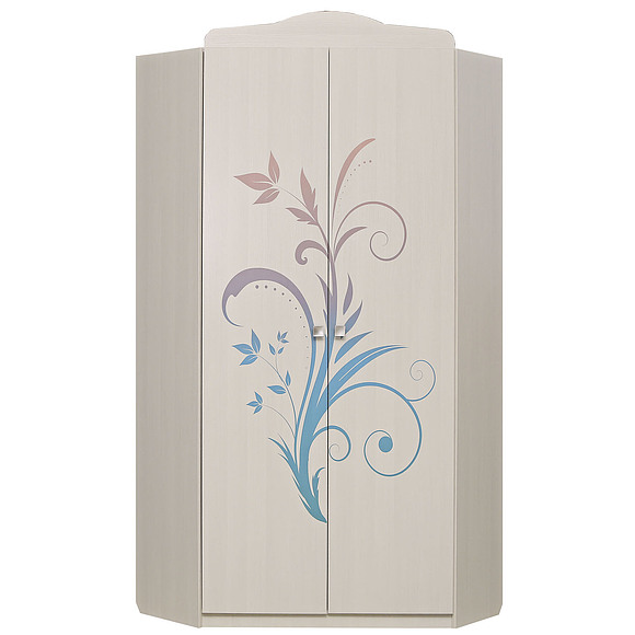 Шкаф угловой «Соната» П439.08Д15, Цвет: Принт «Цветок»