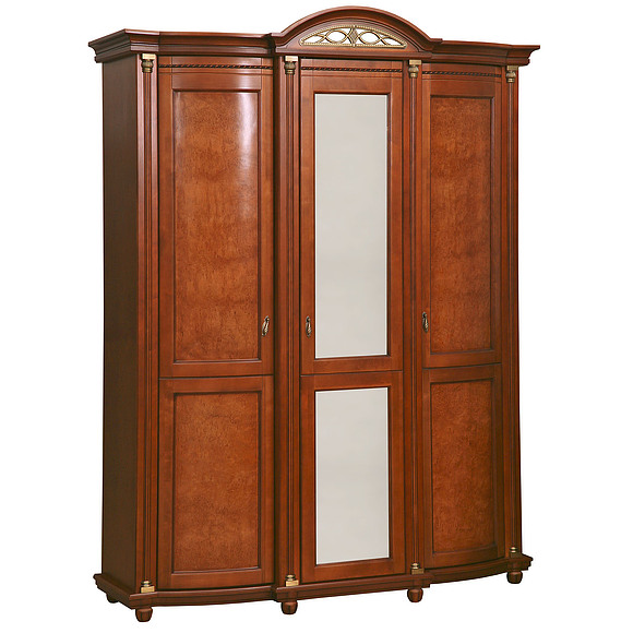 Шкаф для одежды «Валенсия 3» П254.10, Цвет: Каштан