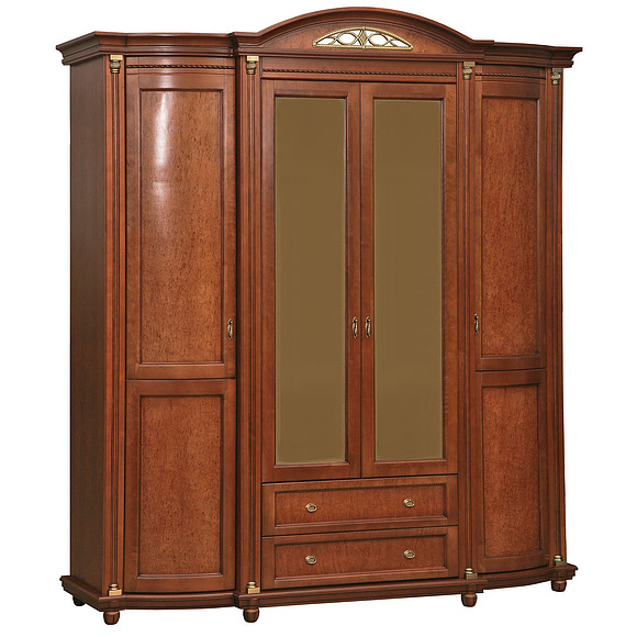 Шкаф для одежды «Валенсия 4» П254.11, Цвет: Каштан