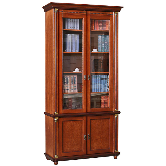 Шкаф для книг «Валенсия 2» П444.22, Цвет: Каштан