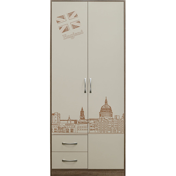 Шкаф комбинированный «Бритиш» П551.06, Материал: ДСП ламинированная