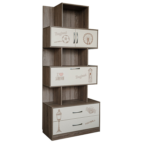 Шкаф комбинированный «Бритиш» П551.03, Материал: ДСП ламинированная