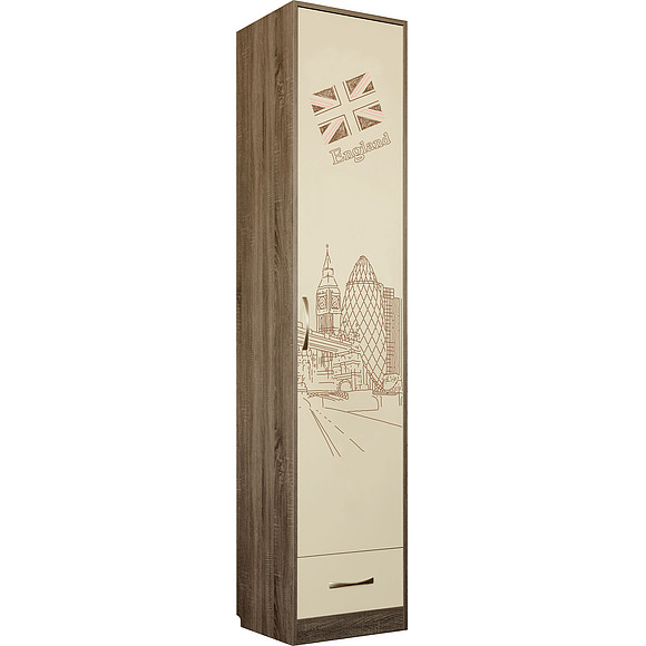 Шкаф комбинированный «Бритиш» П551.04, Материал: ДСП ламинированная