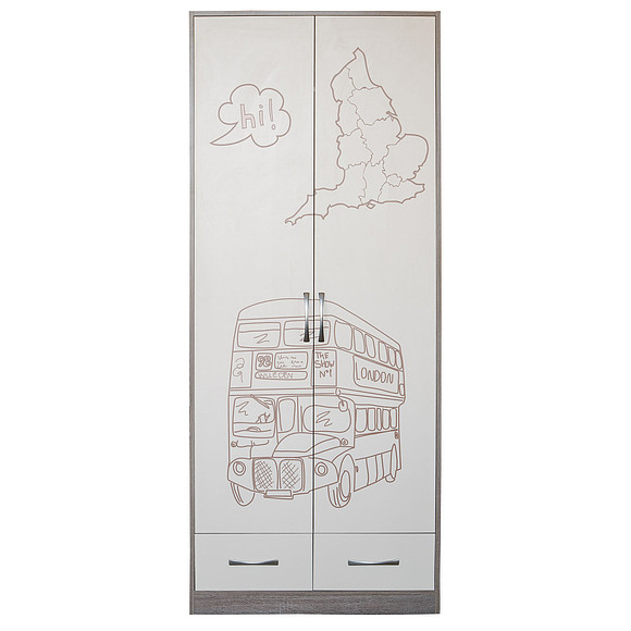 Шкаф комбинированный «Бритиш» П551.05, Материал: ДСП ламинированная