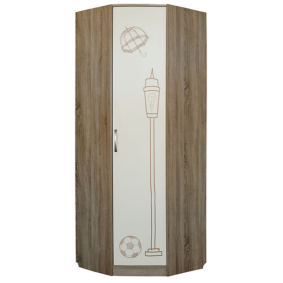 Шкаф для одежды угловой «Бритиш» П551.09, Материал: ДСП ламинированная