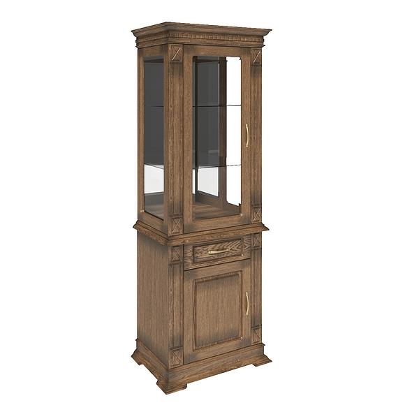 Шкаф комбинированный «Верди Люкс 1з» П487.34-01з, Цвет: Дуб рустикаль с патинированием