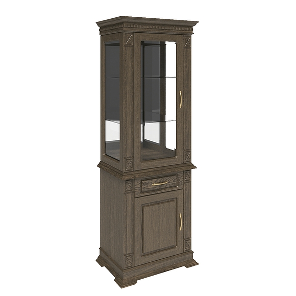 Шкаф комбинированный «Верди Люкс 1з» П487.34-01з, Цвет: Табак