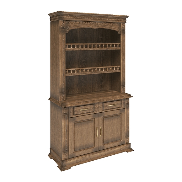 Шкаф комбинированный «Верди Люкс 2/1» П487.41, Цвет: Дуб рустикаль с патинированием