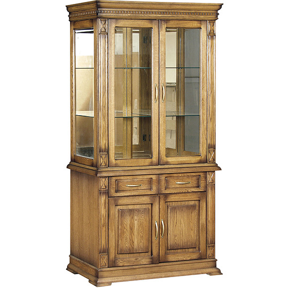 Шкаф комбинированный «Верди Люкс 2з» П487.19з, Цвет: Дуб рустикаль с патинированием