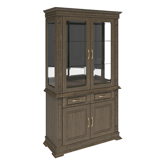 Шкаф комбинированный «Верди Люкс 2з» П487.19з, Цвет: Табак