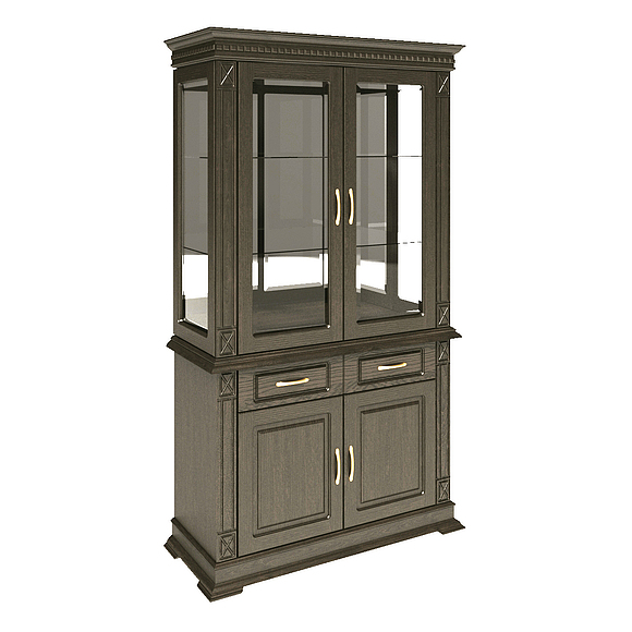 Шкаф комбинированный «Верди Люкс 2з» П487.19з, Цвет: Венге