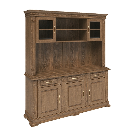 Шкаф комбинированный «Верди Люкс 3/4» П487.39, Цвет: Дуб рустикаль