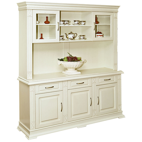 Шкаф комбинированный «Верди Люкс 3/4» П487.39, Цвет: Слоновая кость