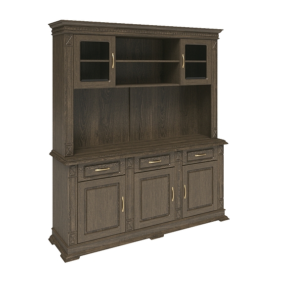 Шкаф комбинированный «Верди Люкс 3/4» П487.39, Цвет: Табак