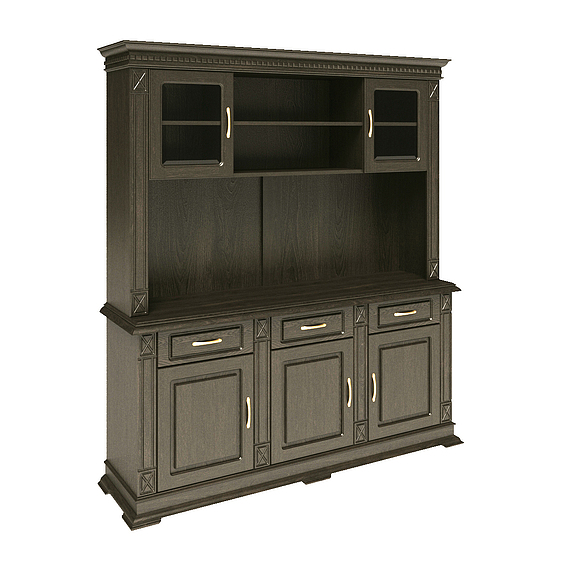 Шкаф комбинированный «Верди Люкс 3/4» П487.39, Цвет: Венге