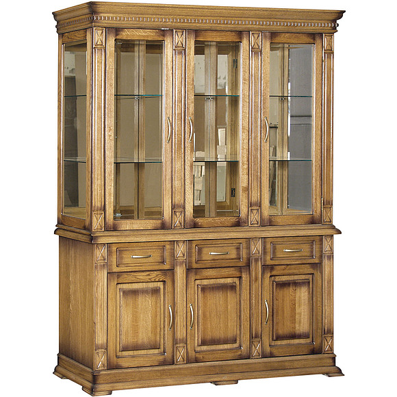 Шкаф комбинированный «Верди Люкс 3з» П487.20з, Цвет: Дуб рустикаль с патинированием