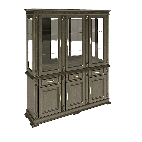 Шкаф комбинированный «Верди Люкс 3з» П487.20з, Цвет: Венге