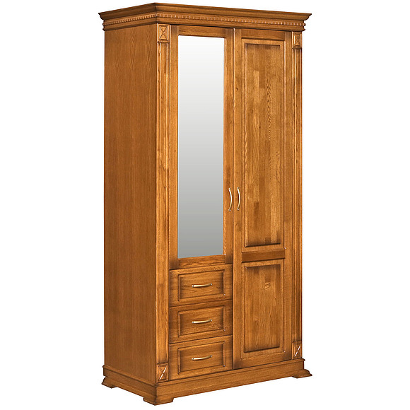 Шкаф комбинированный для прихожей «Верди Люкс» П433.12Z, Цвет: Дуб рустикаль с патинированием