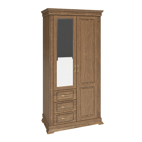 Шкаф комбинированный для прихожей «Верди Люкс» П433.12Z, Цвет: Дуб рустикаль