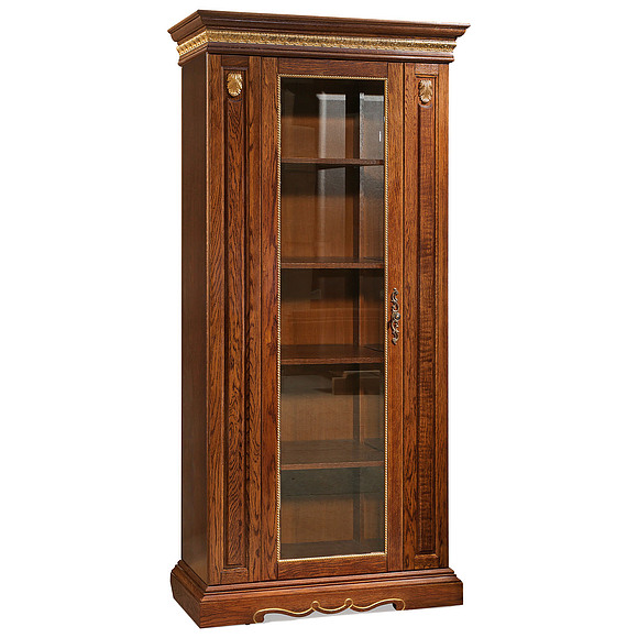 Шкаф «Милана 8/1» П396.05-01, Цвет: Черешня с золочением (shkaf_milana_8-1_p396_05_01_chereshnya_zoloto.jpg) Шкаф «Милана 8/1» П396.05-01, Цвет: Черешня с золочением