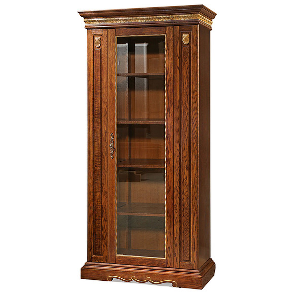 Шкаф «Милана 8/1» П396.05, Цвет: Черешня с золочением