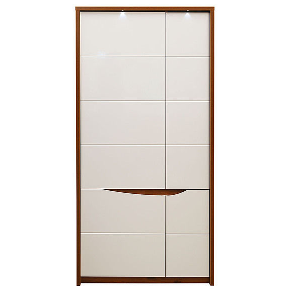 Шкаф «Монако» П510.13, Материал: каркас с подсветкой, Цвет: Дуб Саттер+Белый глянец (shkaf_monako_p510_13.jpg) Шкаф «Монако» П510.13, Материал: каркас с подсветкой, Цвет: Дуб Саттер+Белый глянец