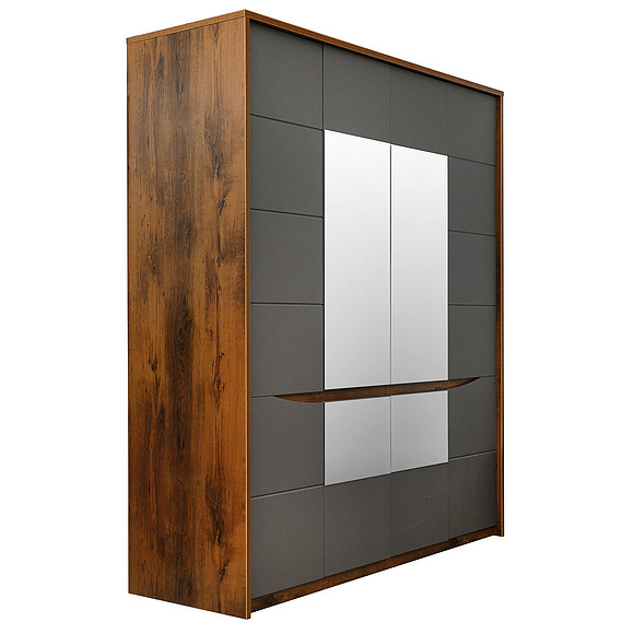 Шкаф для одежды «Монако» П528.01, Цвет: Дуб Саттер+Серый Мокко