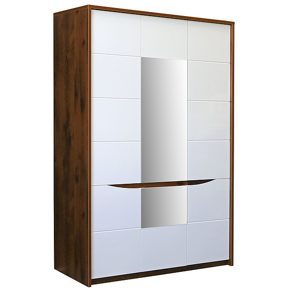 Шкаф для одежды «Монако» П528.07, Цвет: Дуб Саттер+Белый глянец