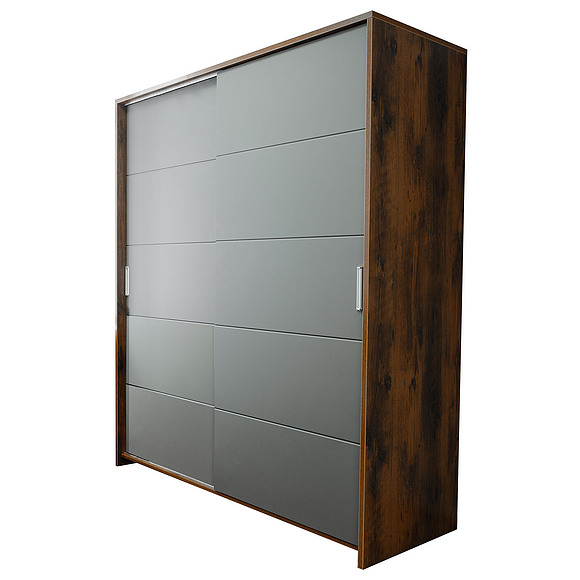 Шкаф-купе для одежды «Монако» П528.15, Цвет: Дуб Саттер+Серый Мокко