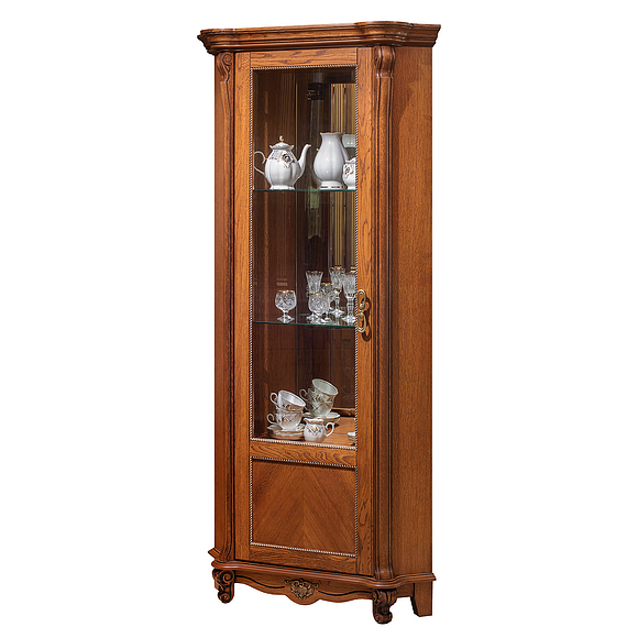 Шкаф с витриной «Алези 10» П350.13-01, Цвет: Античная бронза (shkaf_s_vitrinoi_alezi_10_p350_13-01_antichnaya_bronza.jpg) Шкаф с витриной «Алези 10» П350.13-01, Цвет: Античная бронза