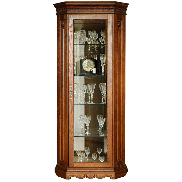 Шкаф с витриной «Милана 10» П265.10, Цвет: Черешня