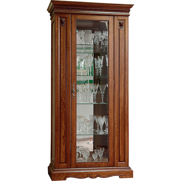 Шкаф с витриной «Милана 8» П265.08, Цвет: Черешня