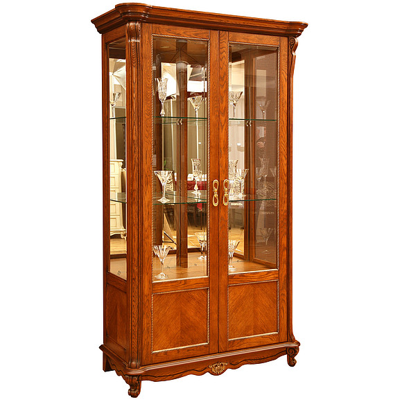 Шкаф с витриной «Алези 2» П350.19, Цвет: Античная бронза