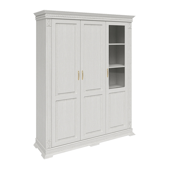 Шкаф «Верди Люкс 3» П487.44, Цвет: Слоновая кость