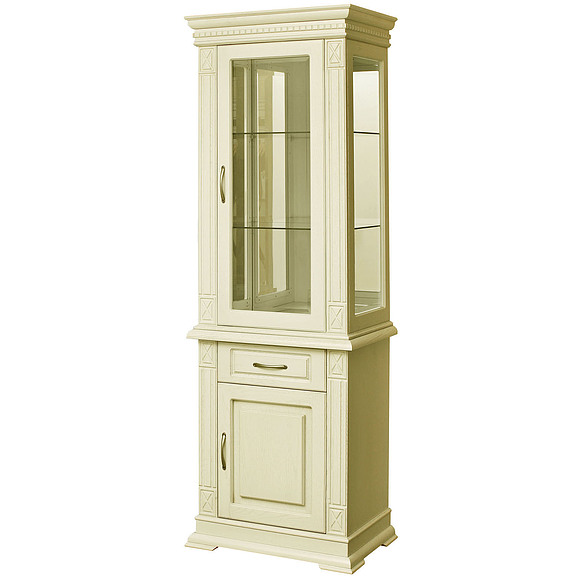 Шкаф комбинированный «Верди Люкс 1з» П487.34, Цвет: Слоновая кость