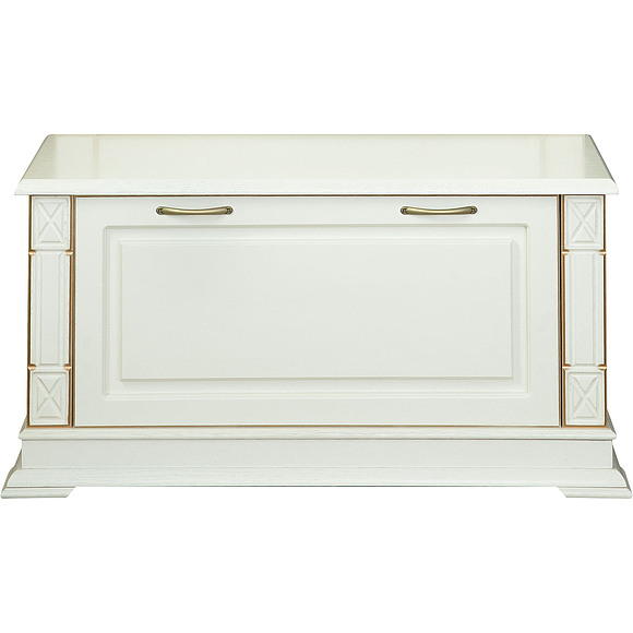 Тумба для обуви «Верди Люкс» П433.22, Цвет: Слоновая кость с золочением