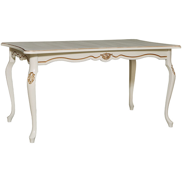 Стол «Алези 2РЕ» П353.06, Цвет: Слоновая кость с золочением