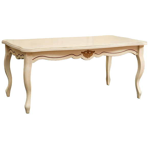 Стол журнальный «Алези 02» П354.02, Цвет: Слоновая кость с золочением