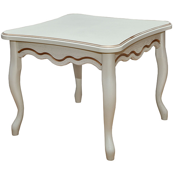 Стол журнальный «Алези 04» П354.05, Цвет: Слоновая кость с золочением