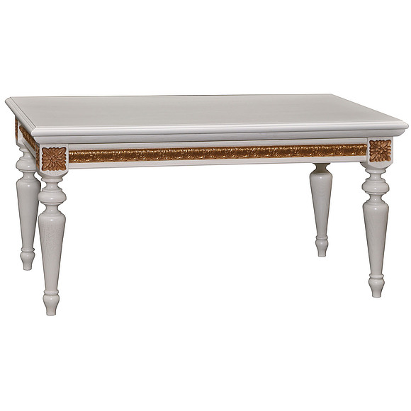 Стол журнальный «Милана 03» П299.03, Цвет: Слоновая кость с золочением