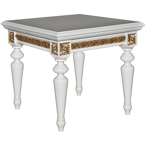 Стол журнальный «Милана 04» П299.04, Цвет: Слоновая кость с золочением