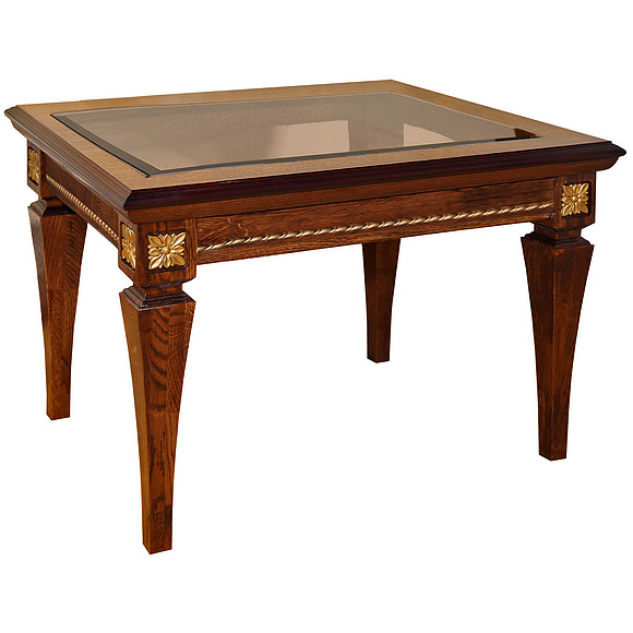 Стол журнальный «Милана 26» П366.05, Цвет: Черешня с золочением